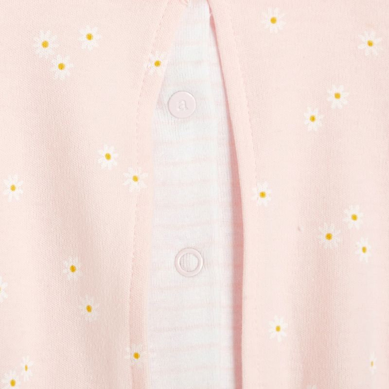 Combinaison effet 2 en 1 bébé fille en coton bio rose Absorba Rose