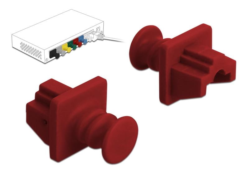 Delock Blindstecker/Staubschutz RJ45 10 Stück Delock Staubschutz für RJ45 Buchse 10 Stück rot
