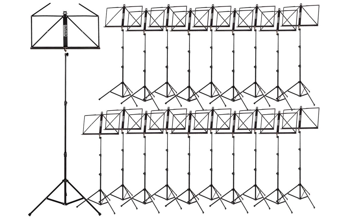 Notenständer MSS-8090BK 20er Set<br>Klassischer Notenständer im 20er Pack