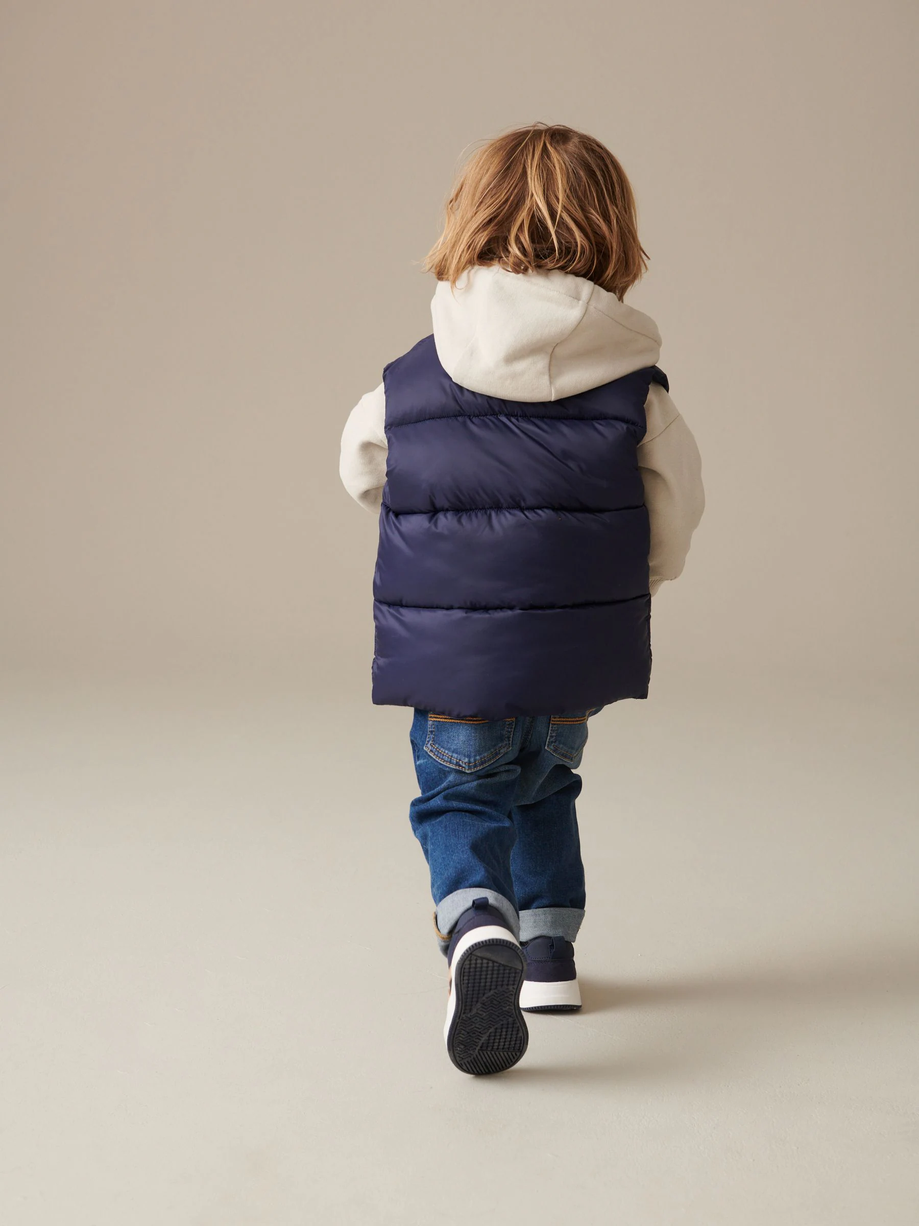 Donkerblauw - Gewatteerde gilet (3 mnd- 10 jr)