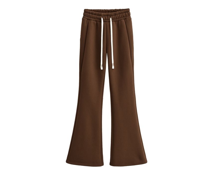 Ulark - High Rise Plain Flared Sweatpants