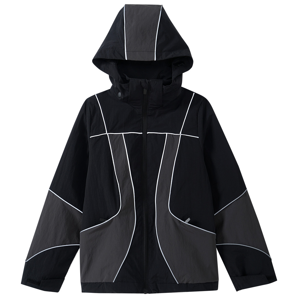 Beatwear Kinder Sport-Jacke mit abnehmbarer Kapuze schwarz