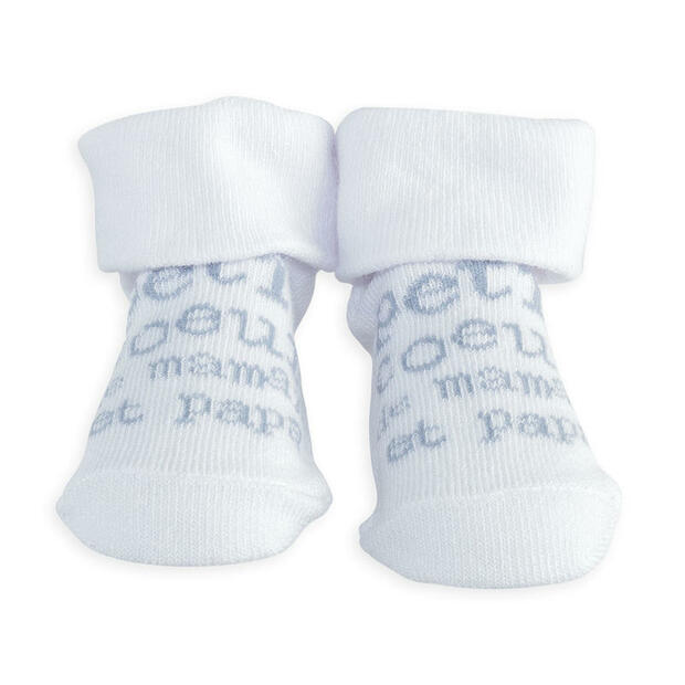 Chaussettes bébé naissance blanches petit coeur - TROIS KILOS SEPT