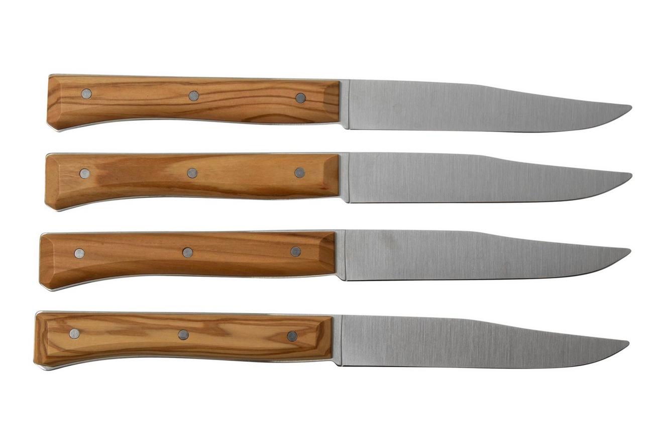 Opinel Facette Olive, tafelmessenset 4-delig