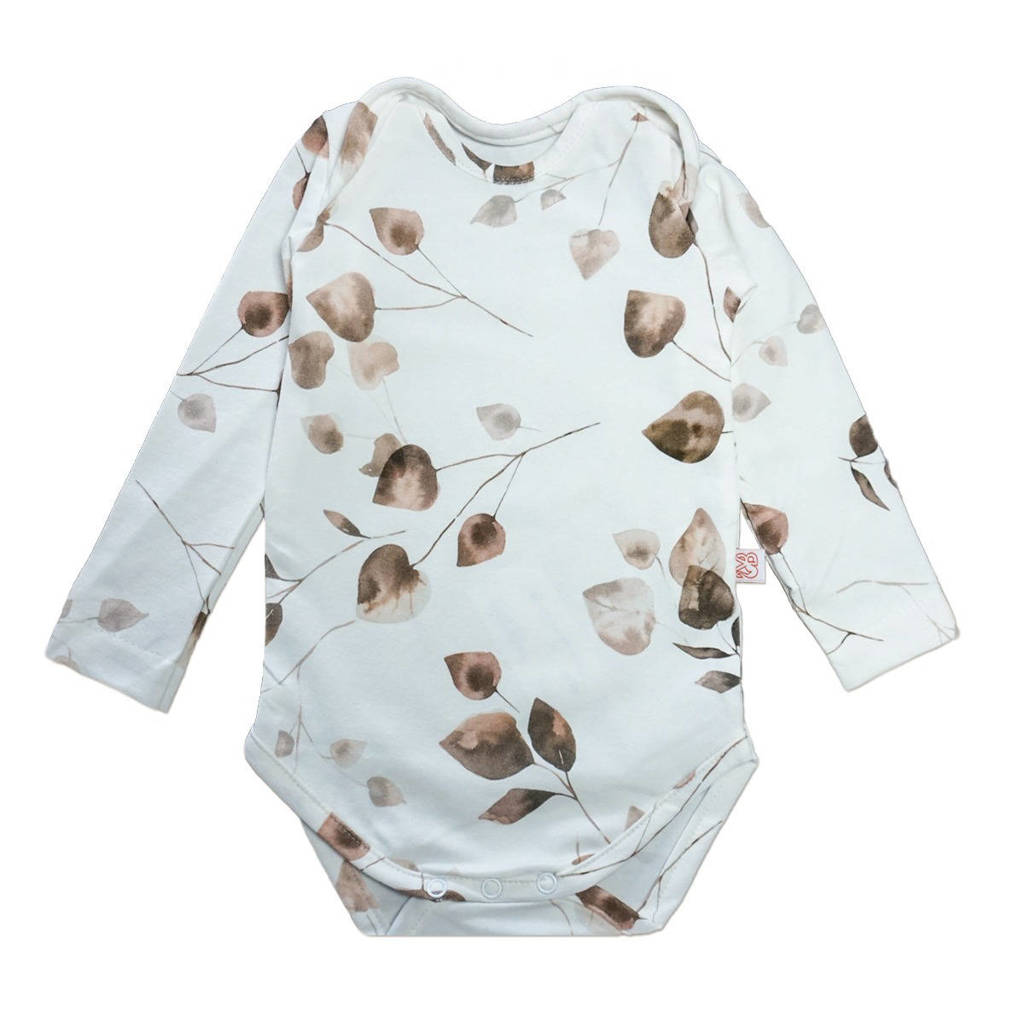 Yumi Baby newborn romper Golden Hour off white/lichtbruin/bruin