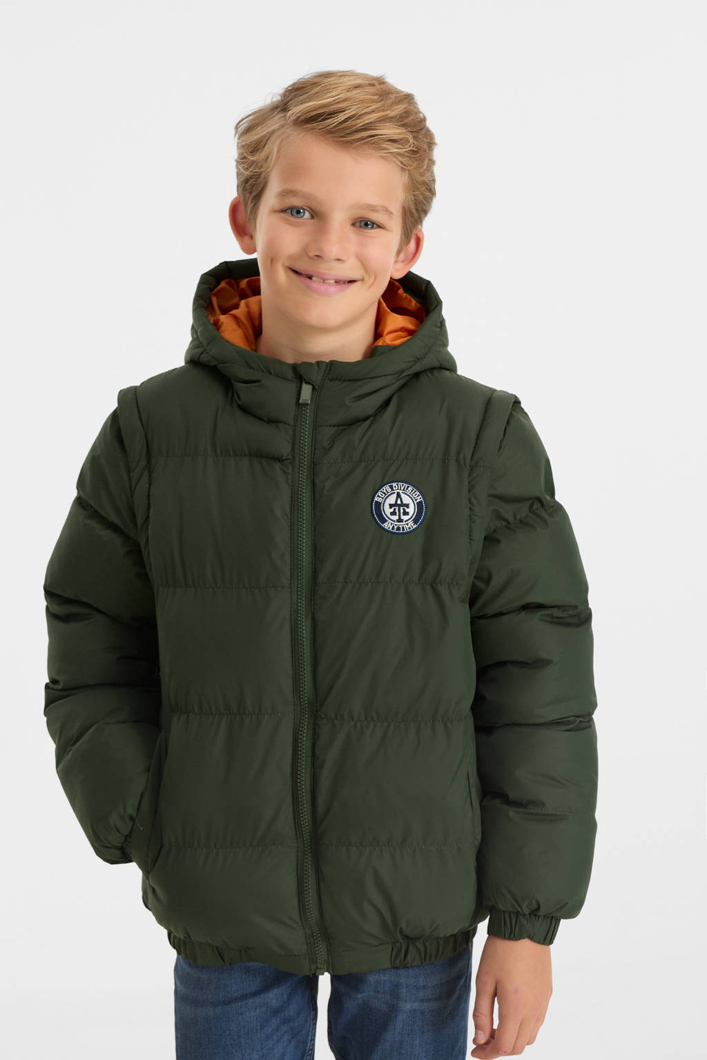 anytime 2 in 1 winterjas khaki