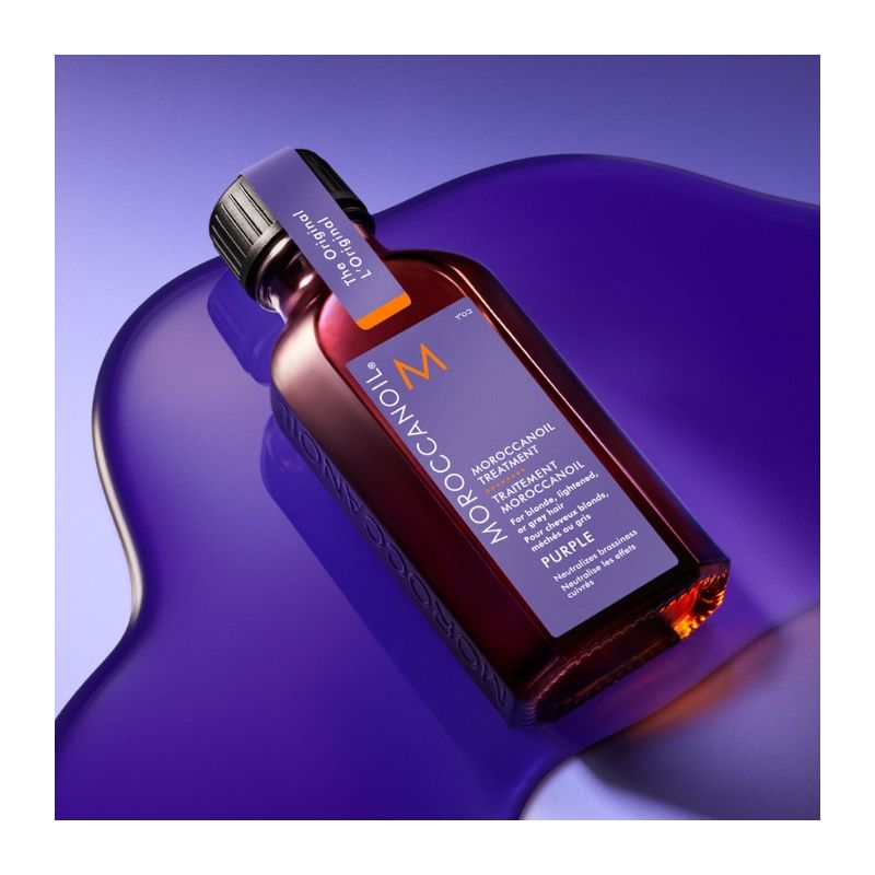 Soin Purple huile correctrice cheveux blond Moroccanoil 50ml