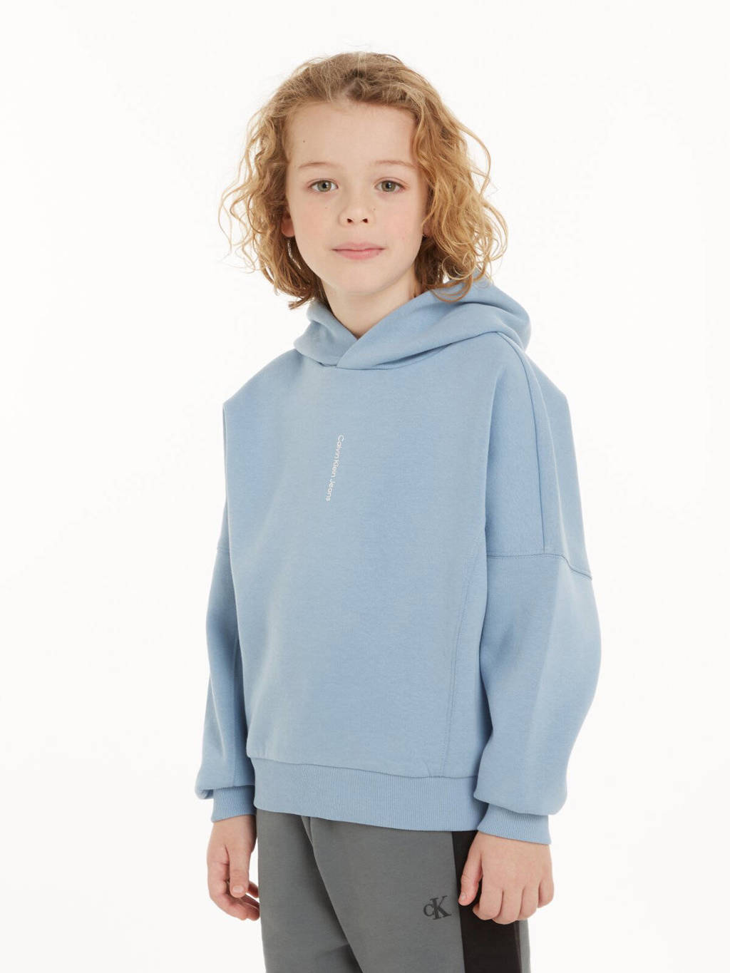 Calvin Klein hoodie met logo faded denim