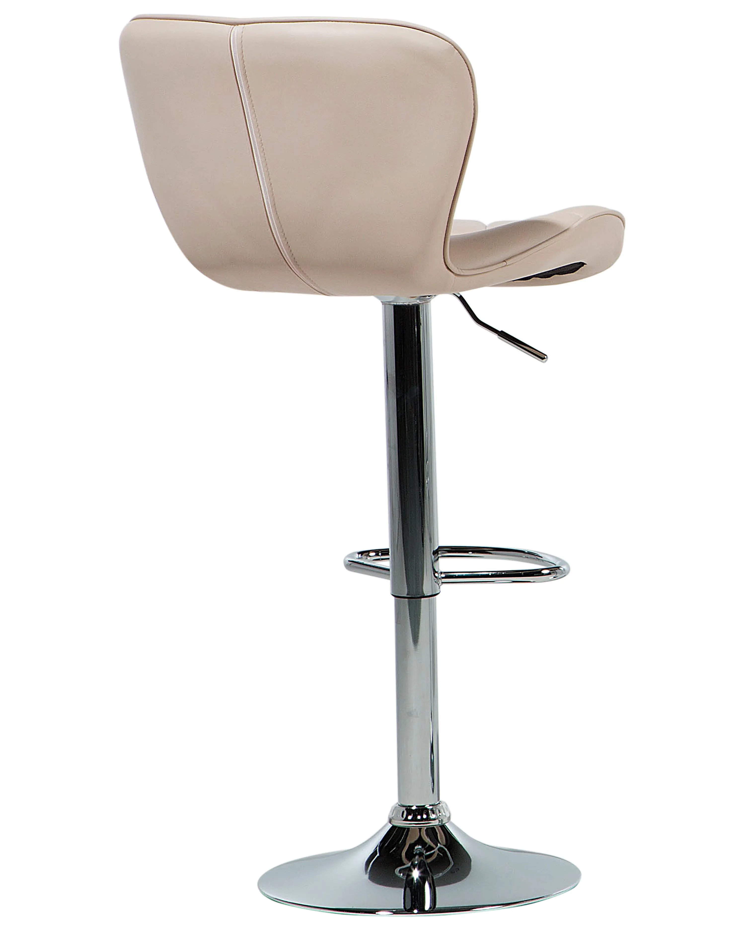Set van 2 barstoelen VALETTA Kunstleer draaibaar Lichtbeige