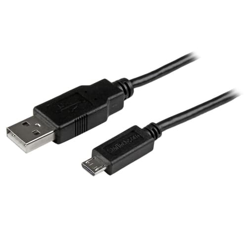 StarTech.com USBAUB3MBK, 3 m, USB A, Micro-USB B, USB 2.0, Hanstik/Hanstik, Sort