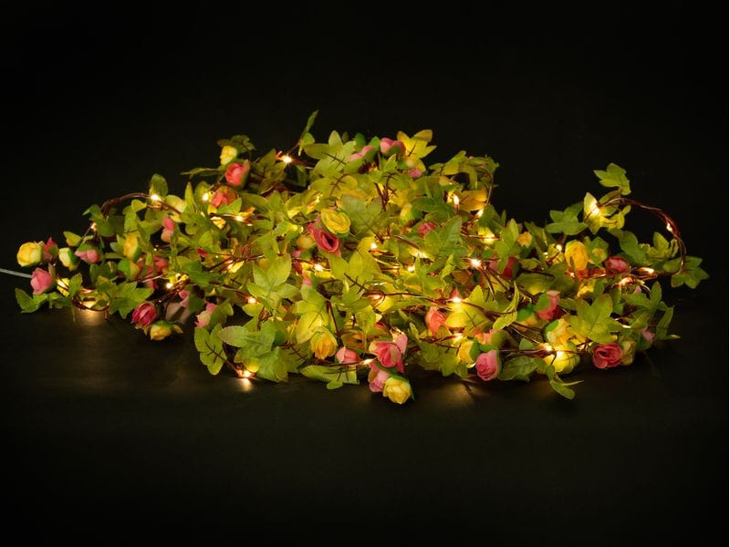 COCON Lichterkette LED Solar Blumen, 10 m Dekorative Beleuchtung