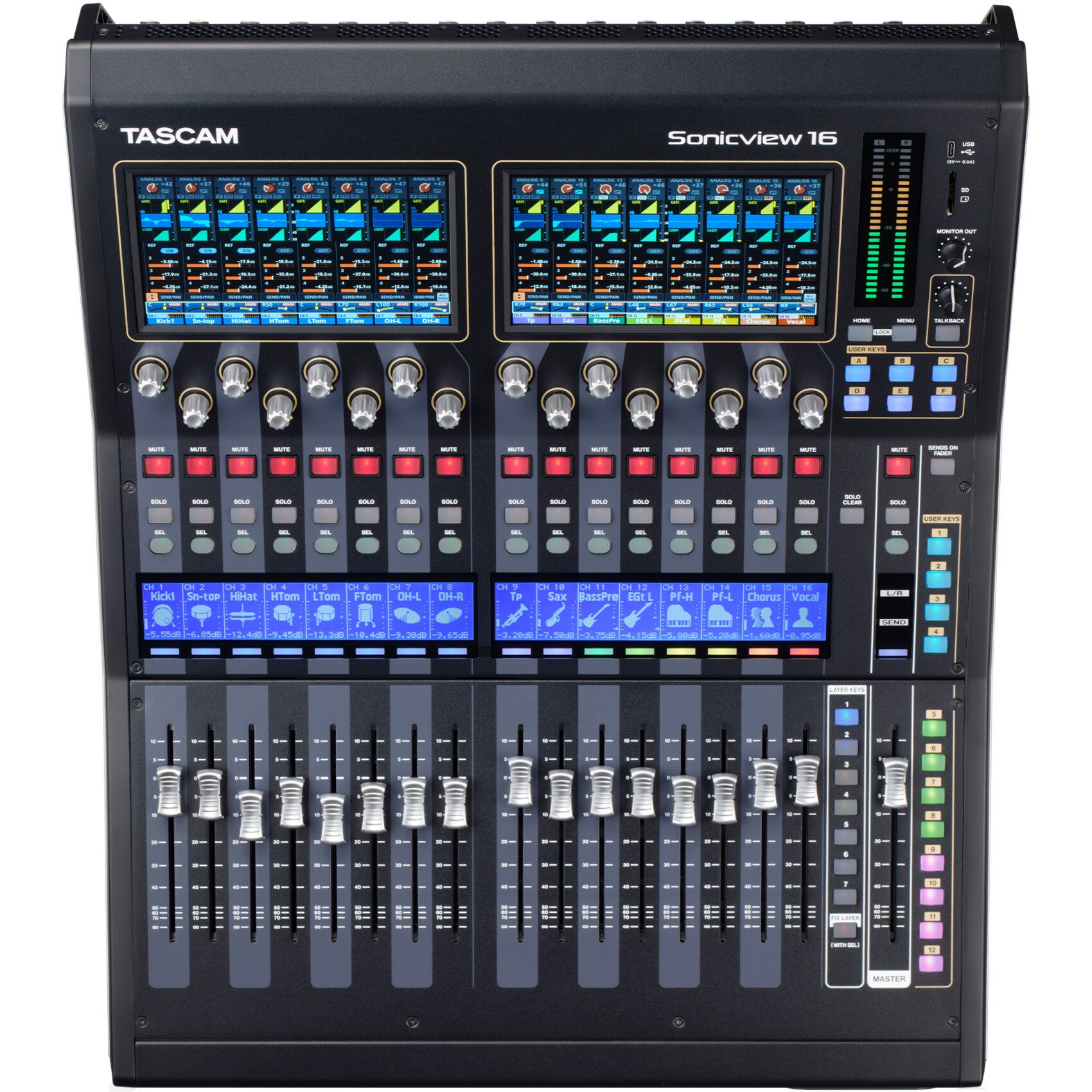 Tascam Sonicview 16 interactief digitaal mengpaneel