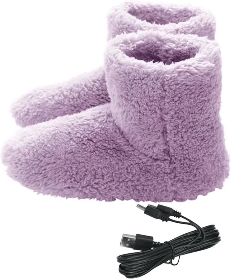 RedParrot Verwarmde Schoenen Sloffen USB Roze Heren