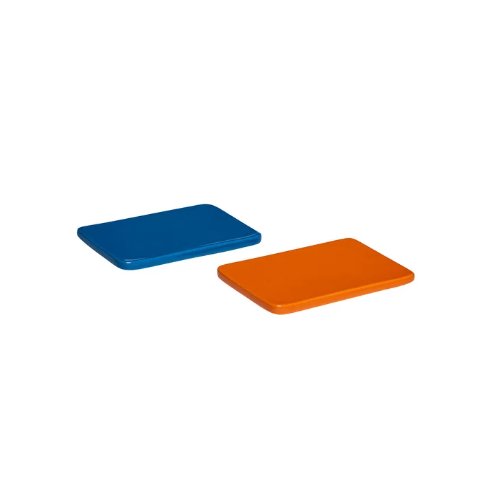 Hübsch Interior - Amare Untersetzer, small, blau / orange (2er-Set)
