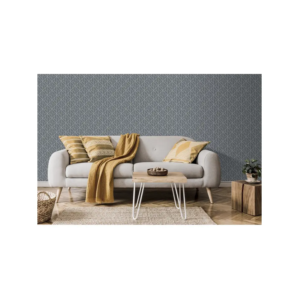 Dutch Wallcoverings - Galactik dessin donkergrijs - 0,53x10,05m