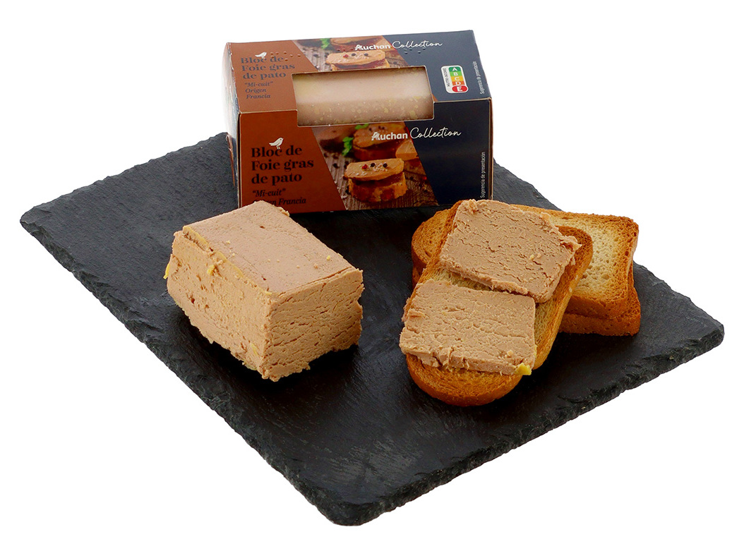 BLOCO FOIE GRAS DE PATO AUCHAN COLLECTION 150G