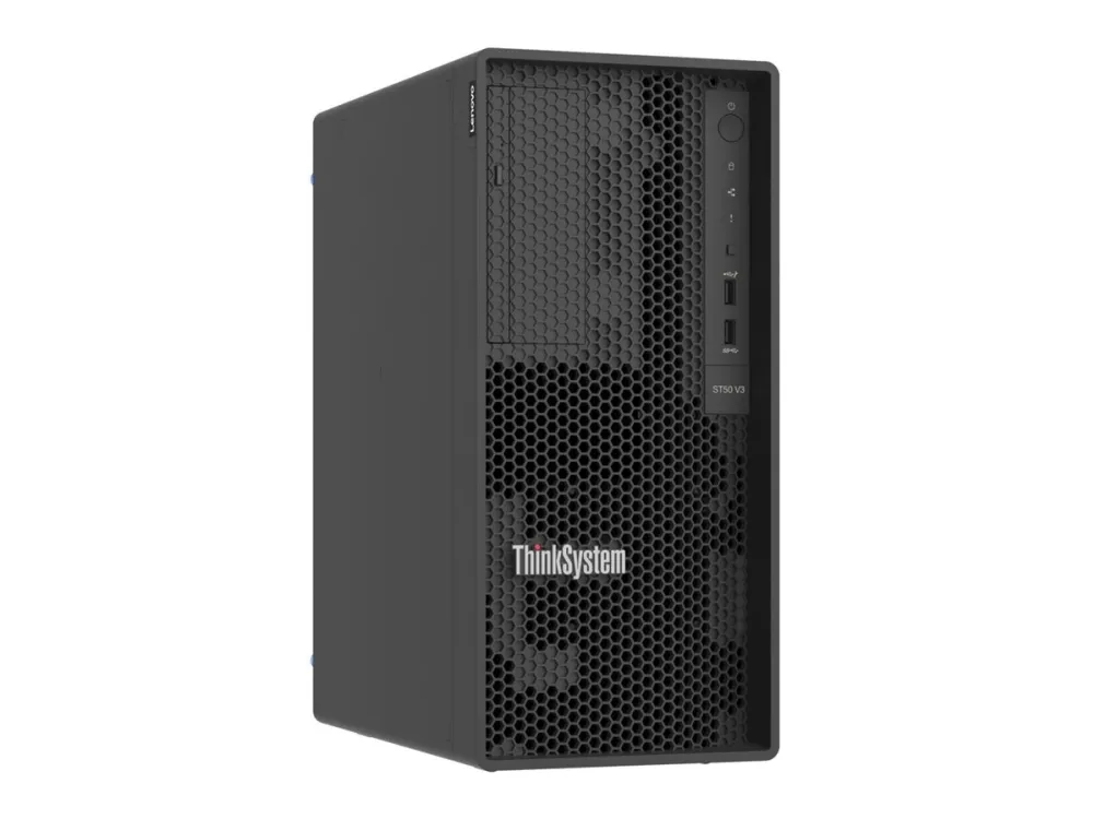 Lenovo ThinkSystem ST50 V3 7DF3 - Server - tower 5U - envejs - 1 x Xeon E-2414 / op til 4.5 GHz - RAM 16 GB - SSD 2 x 960 GB - Matrox G200 - Gigabit Ethernet - intet OS - skærm: ingen