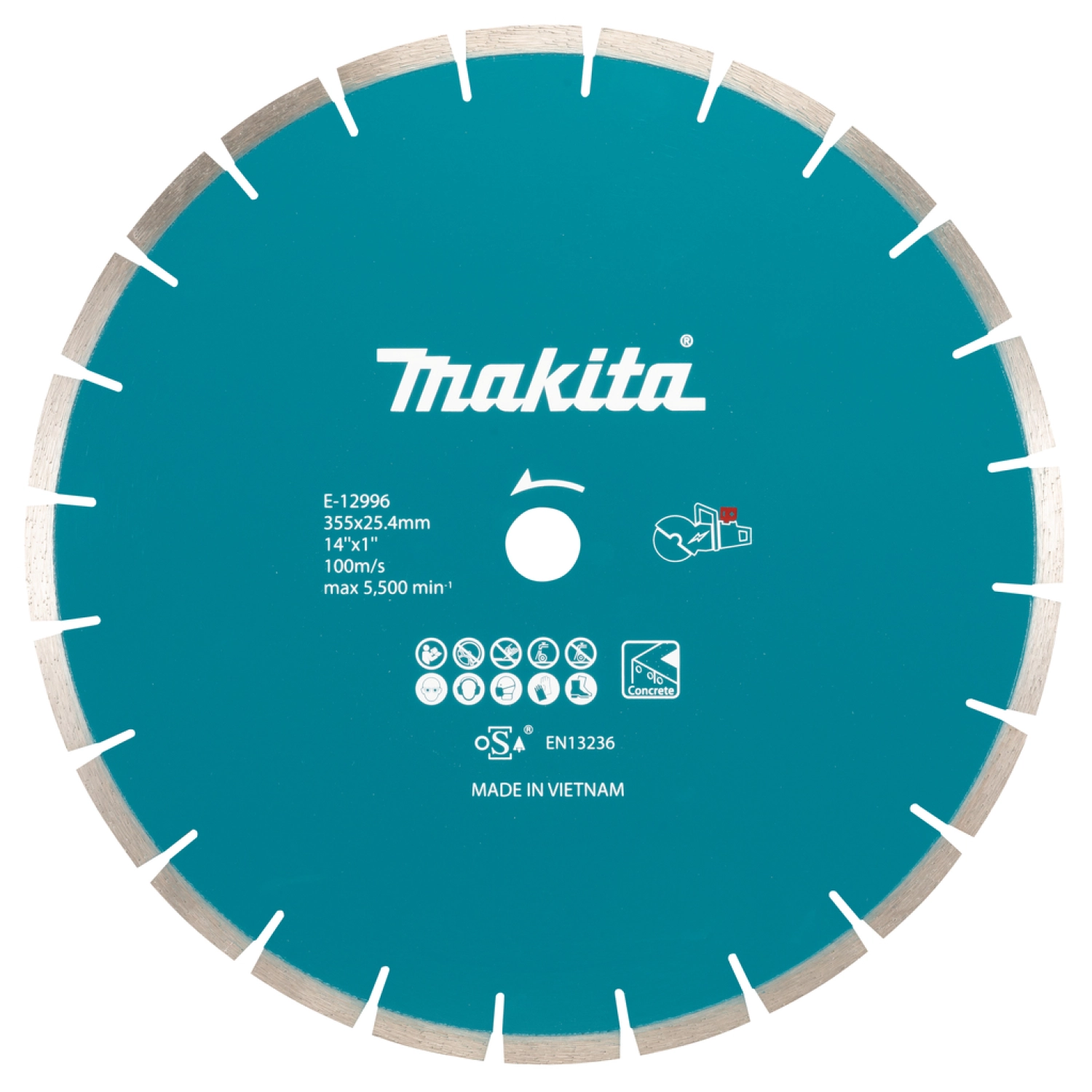 Makita E-12996 Diamantdoorslijpschijf - 355x2,8x25,4mm - universeel