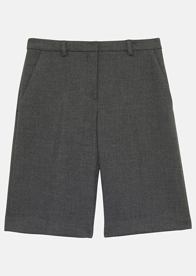 Short Safiagris en toile tailleur