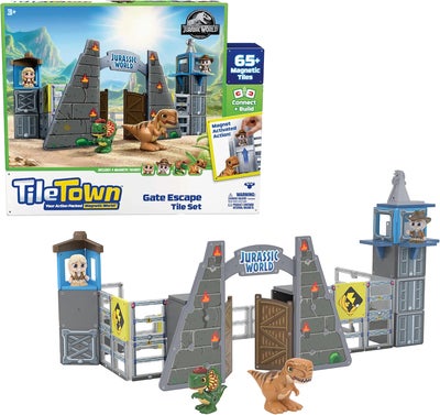 Tile Town Jurassic World Magnetsett 66 Brikker