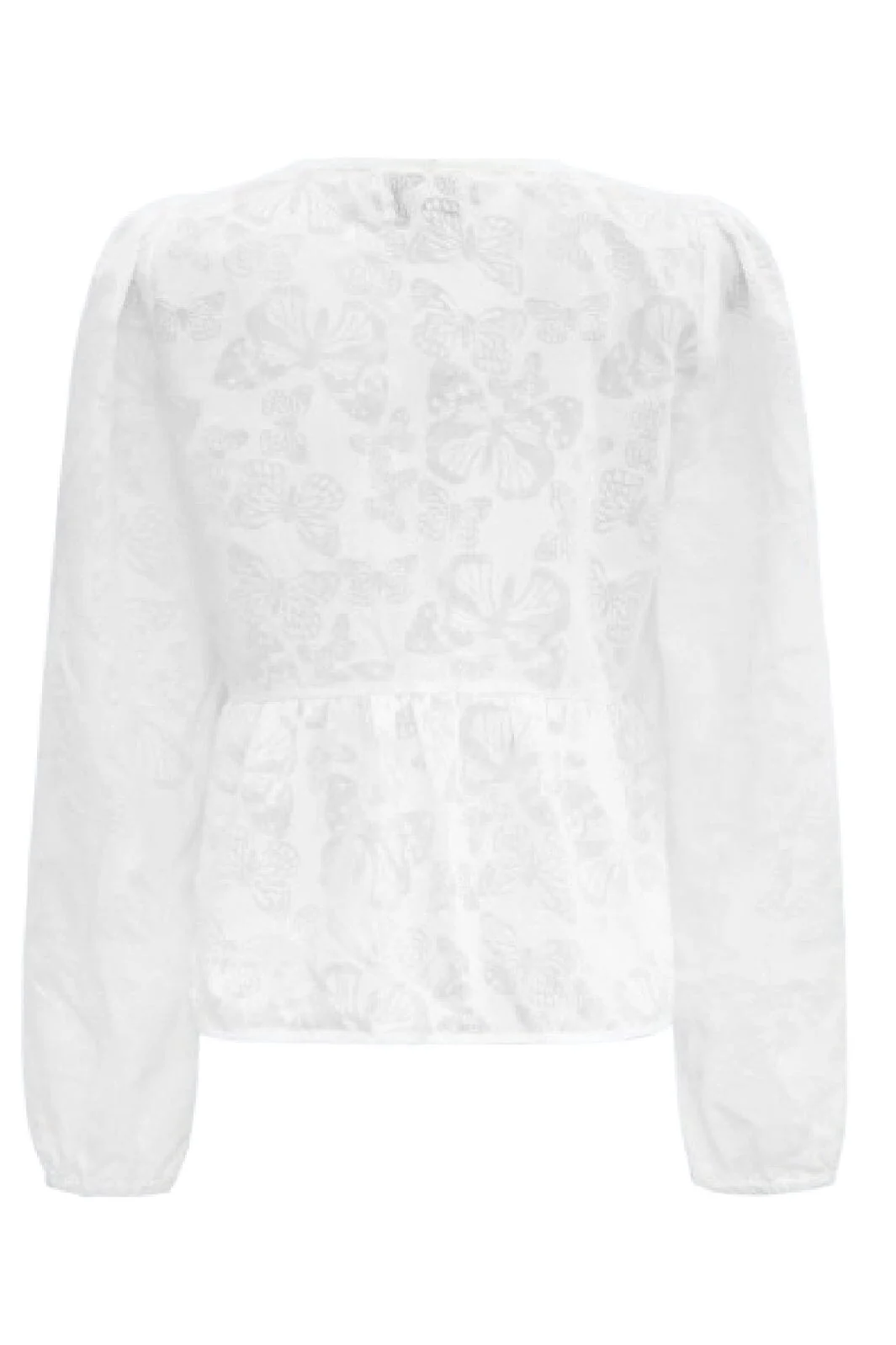 Liberte Manni-Ls-V-Neck-Blouse 22083 white butterfly