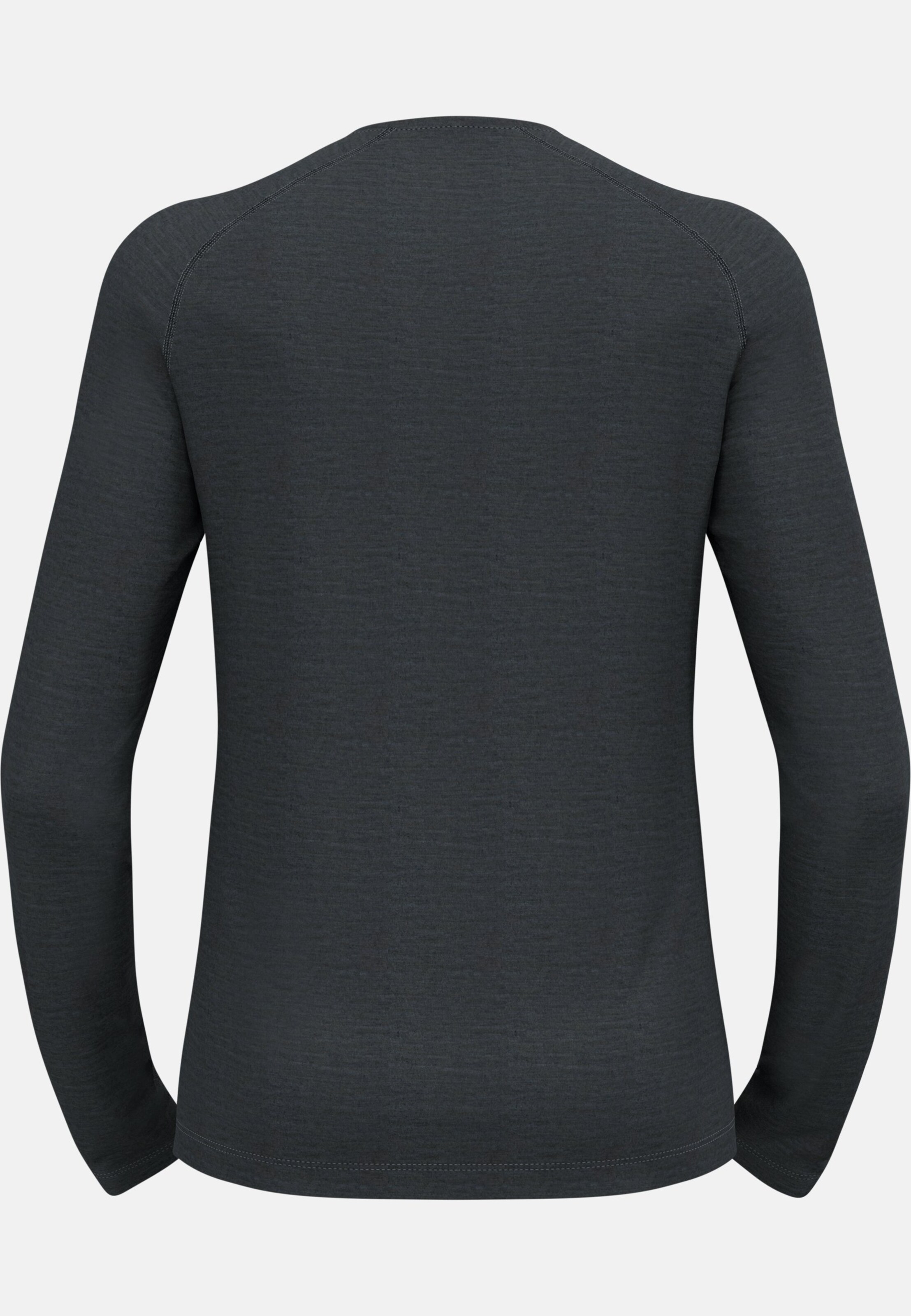 Natural Performance Wool 150 Base Layer Langarmshirt in fudge - dark grey melange