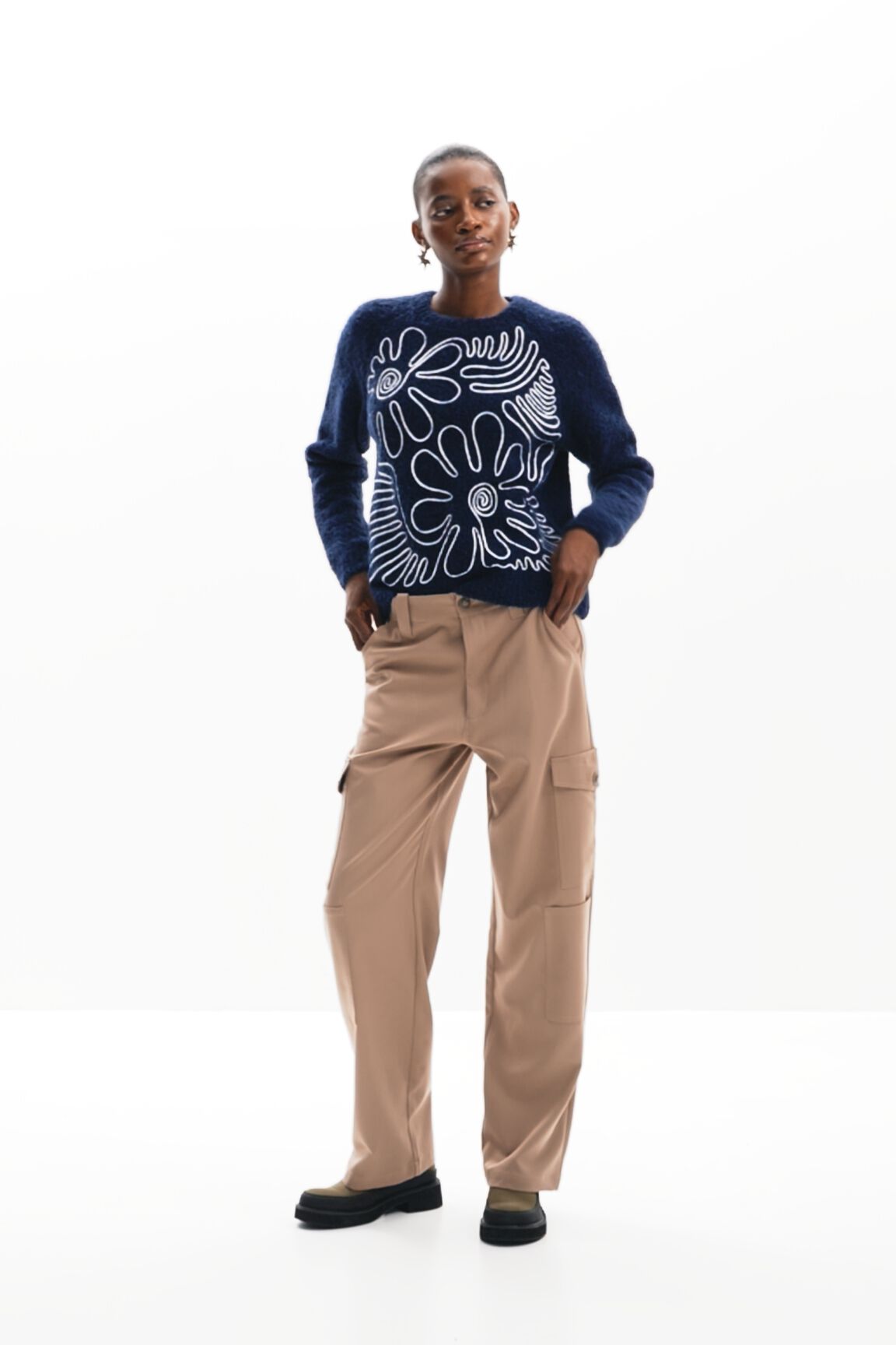 Suéter com estampa floral
