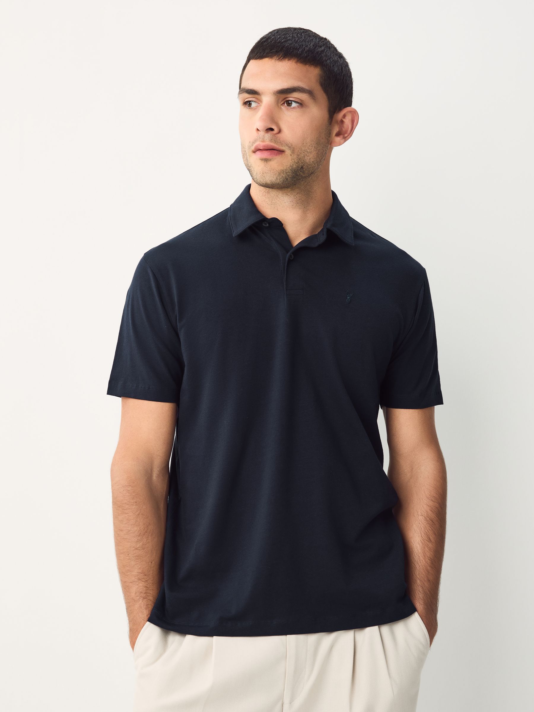Zwart/Ecru/Blauw/Groen/Roze - Normale Pasvorm - Set van 5 jersey poloshirts met korte mouwen