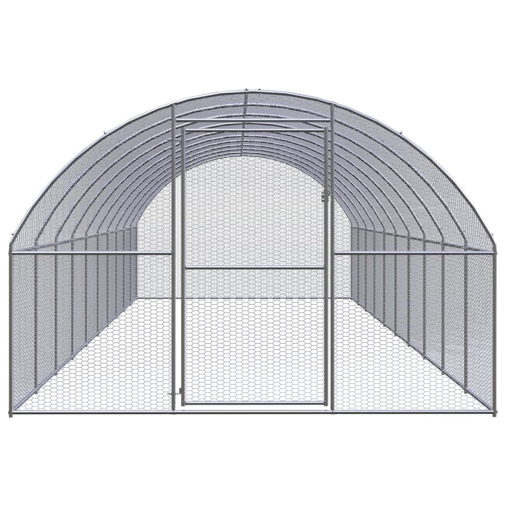 vidaXL Buitenkooi voor kippen 3x10x2 m gegalvaniseerd staal