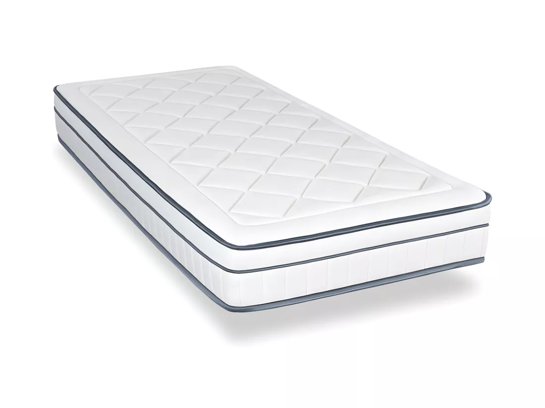 BELLECOUR LITERIE | Matelas BARTOLDI 90x190 cm | Ressorts ensachés & Mémoire de forme