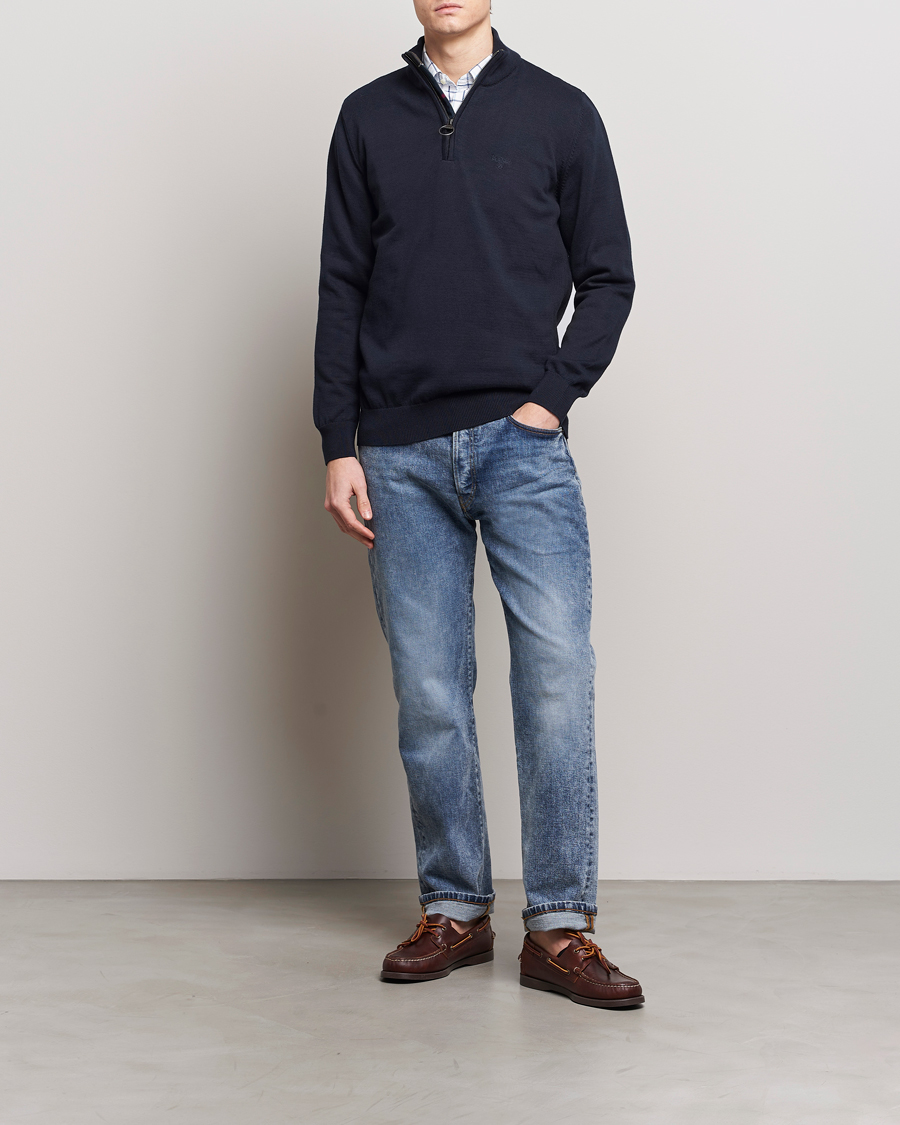 Barbour Lifestyle Cotton Half Zip Navy
