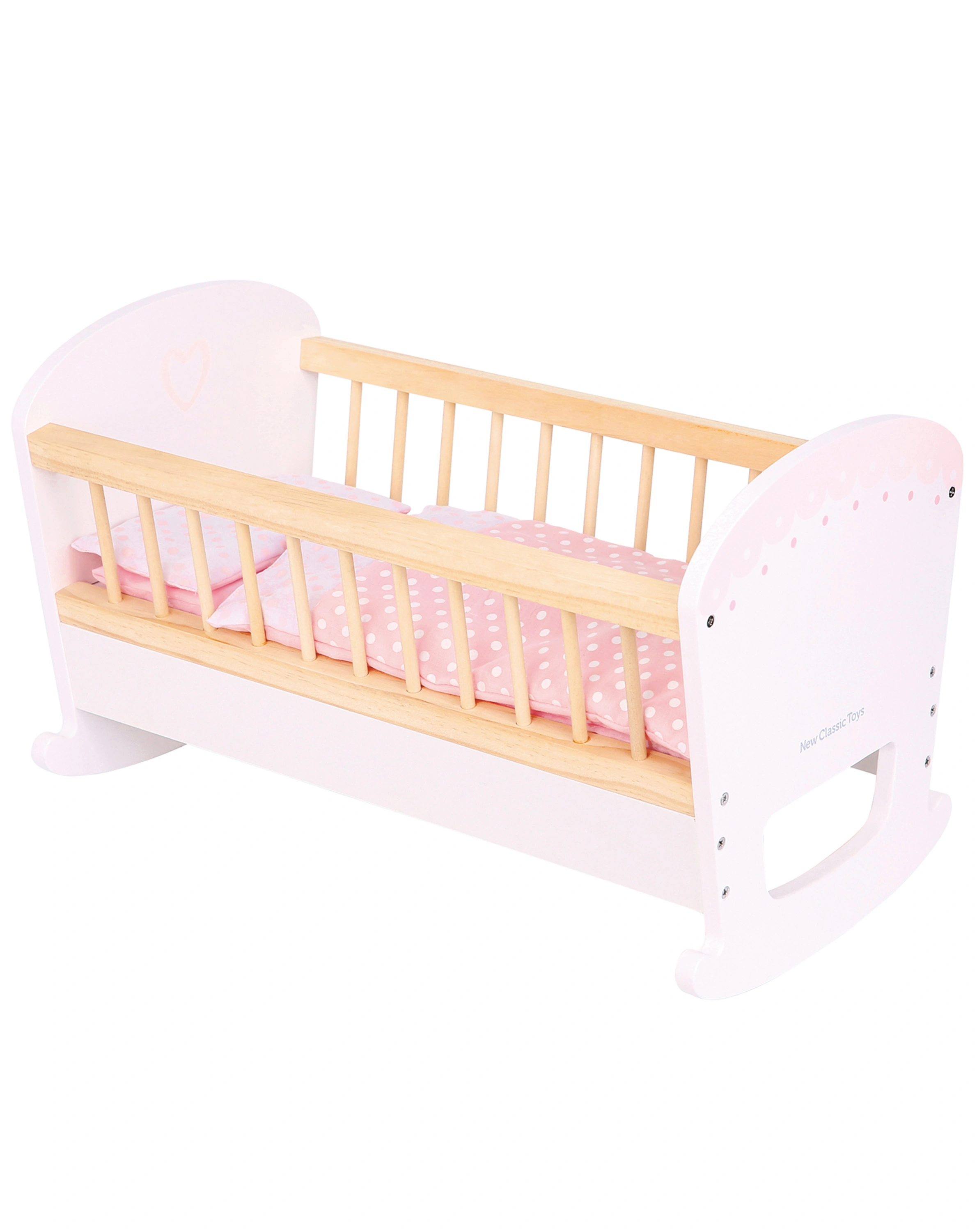 Holz-Puppenbett PLAYFUL in rosa