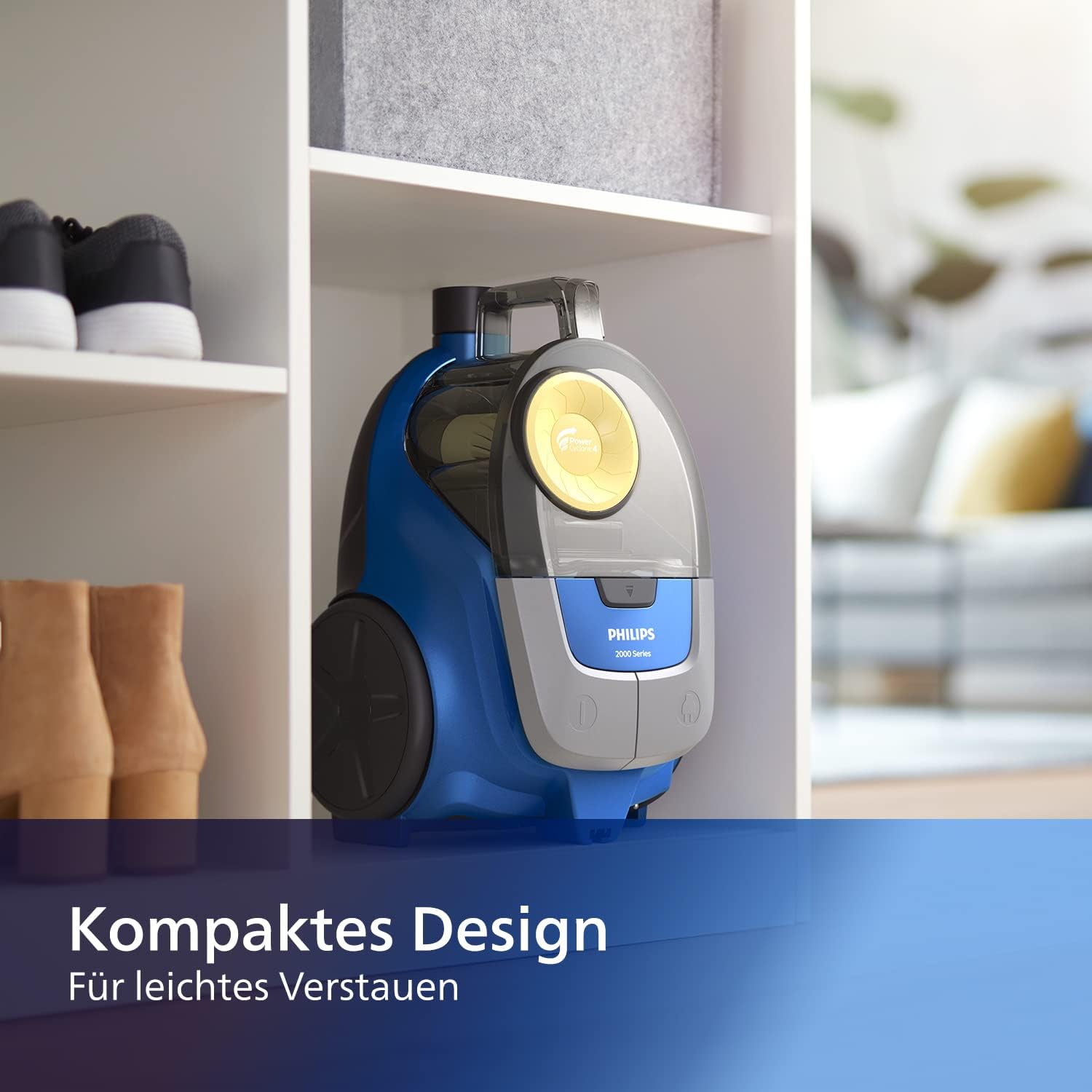 Philips Series 2000 Beutelloser Staubsauger – 850-W-Staubsauger mit Super-Clean-Luftfilter und Mehrzweckdüse (XB2125/09)