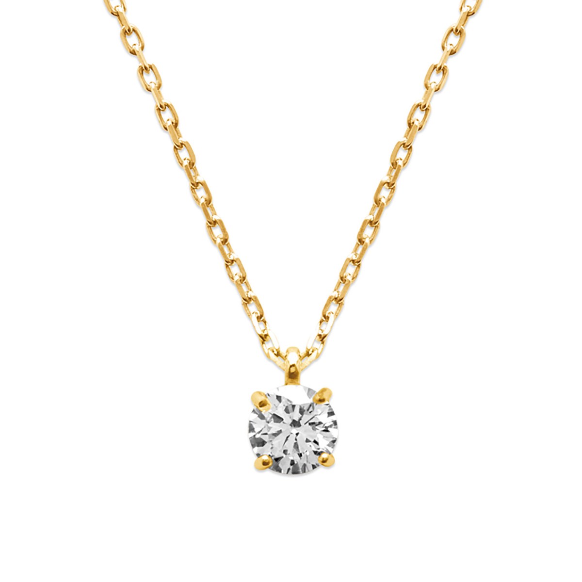 Collier Brillaxis solitaire oxyde de zirconium