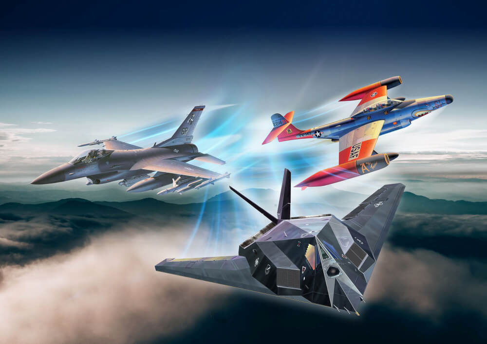 Geschenkset US Air Force 75th Anniversary, Revell Modellbausatz mit Basiszubehör