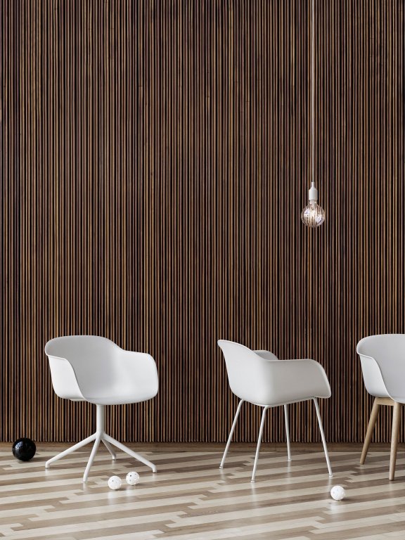 Muuto Fiber Wood stoel oak white
