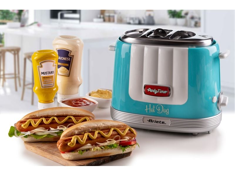 Ariete Hot Dog Maschine Party Time ARI-206-BL Blau Hot Dog-Gerät