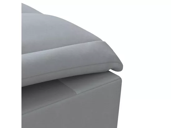 Prolenta Premium - Chaise longue de massage avec traversin gris clair tissu
