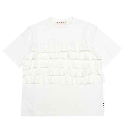 Marni T-shirt - Hvid m. Fl?ser