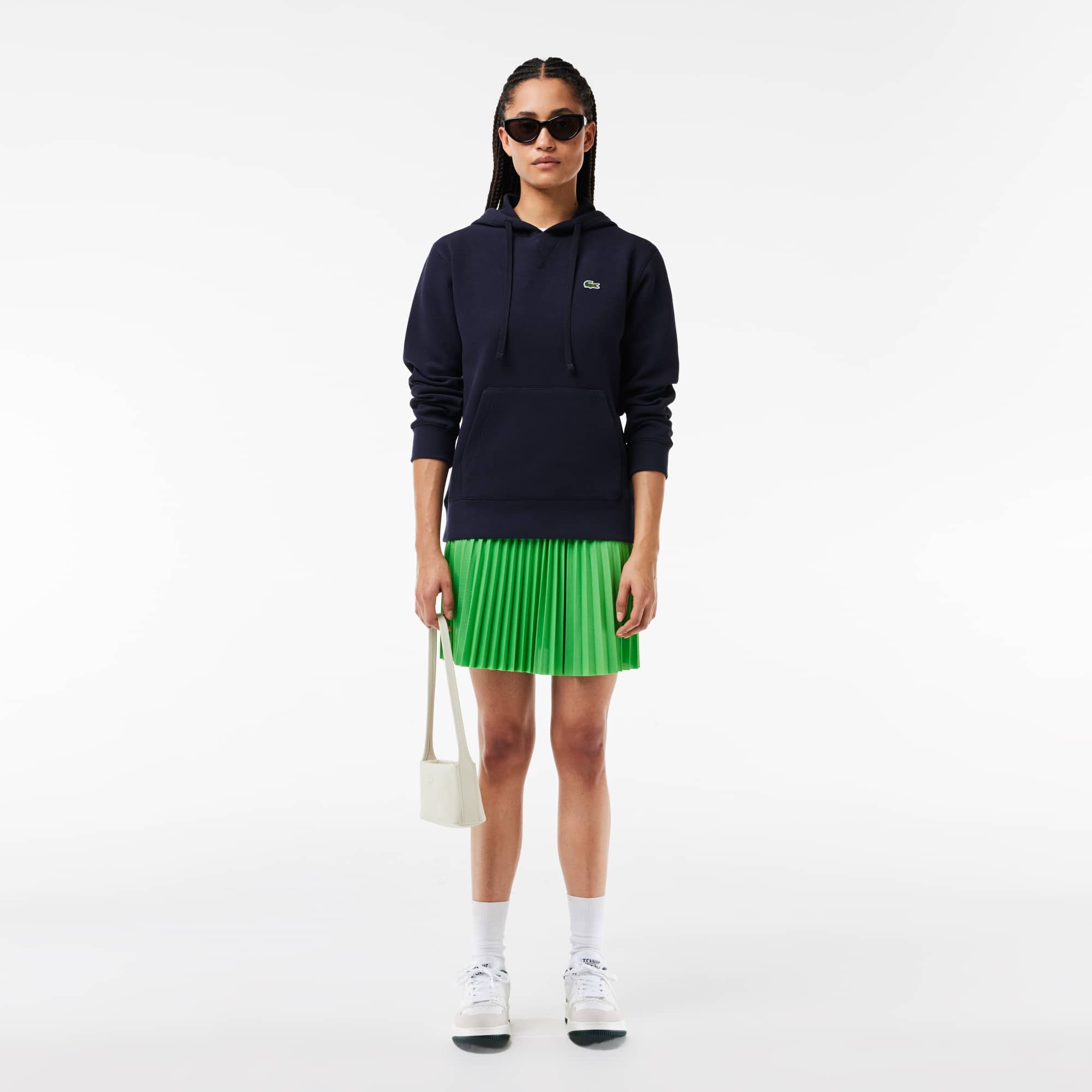 Sweatshirt à capuche relaxed fit piqué double-face Sweatshirts - Bleu - Lacoste - Femme