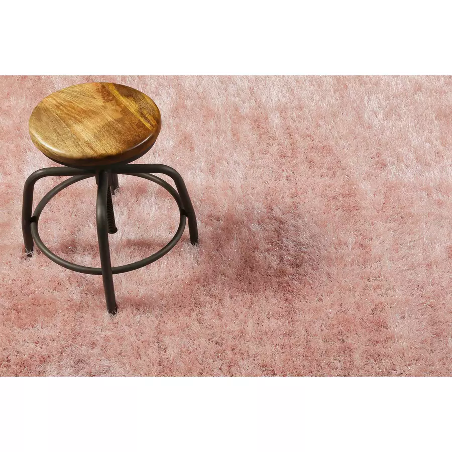Wecon home Hochflorteppich Shiny Touch rosa