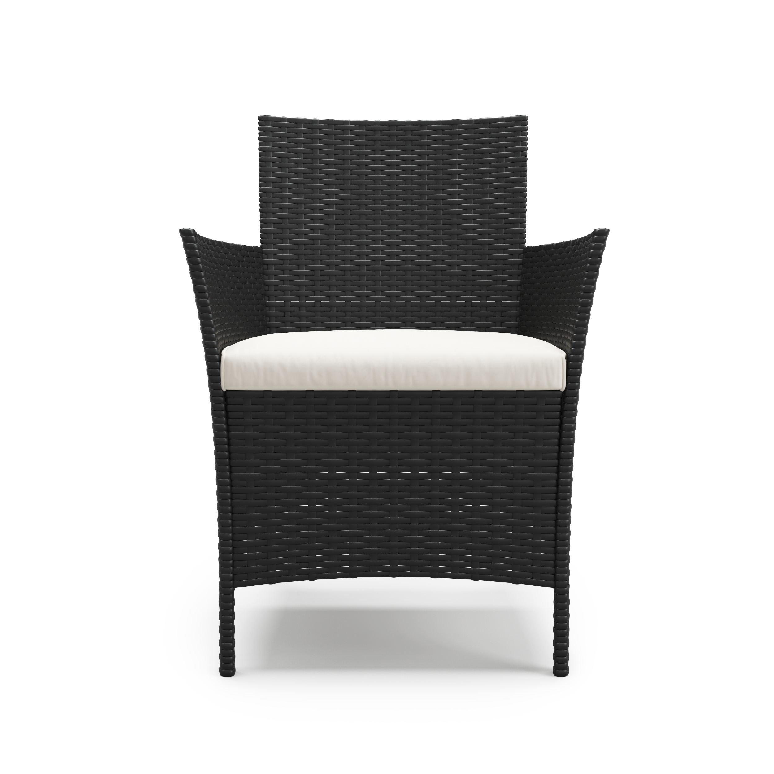Rattanstühle JASMINA 2er Set schwarz