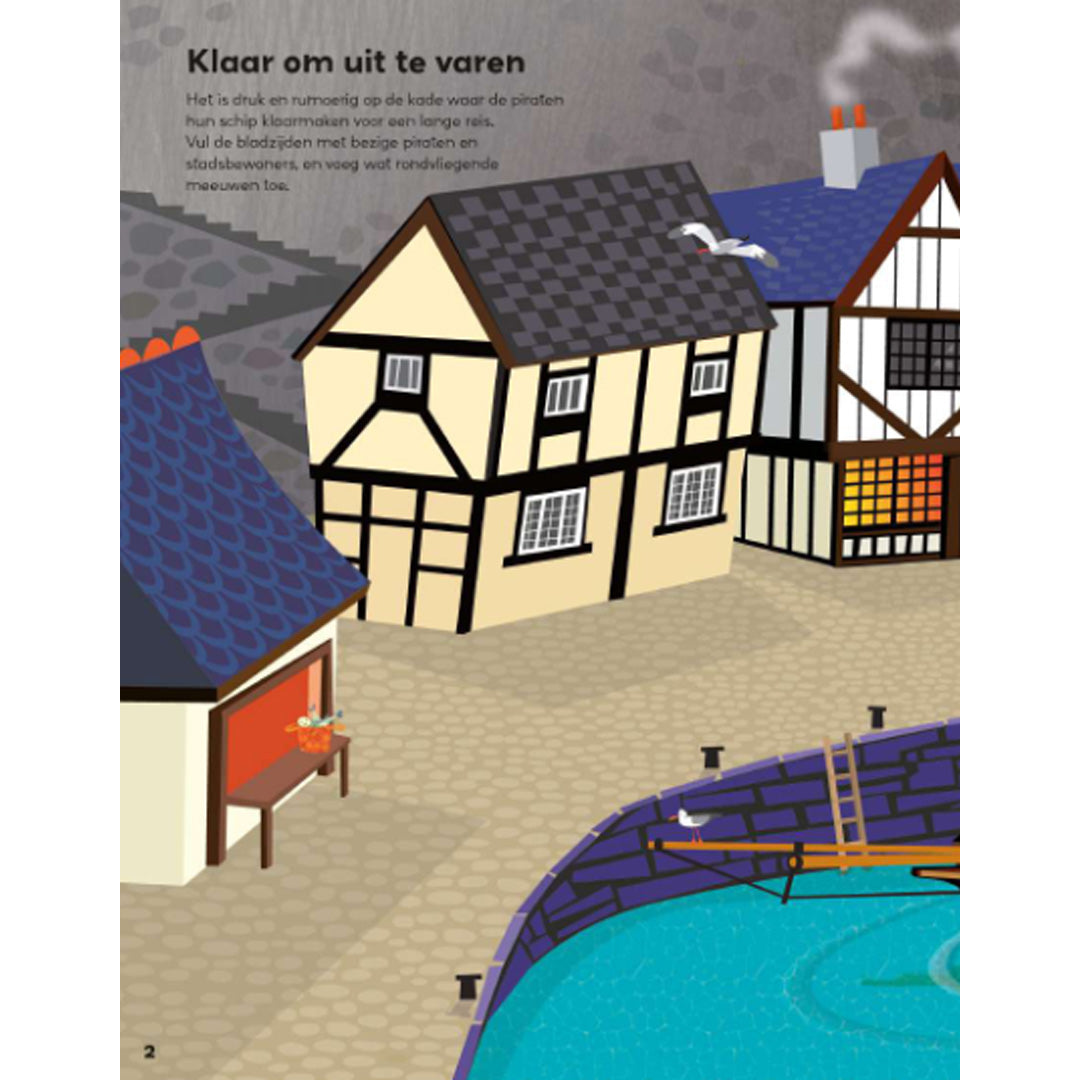 uitgeverij usborne piraten stickerboek