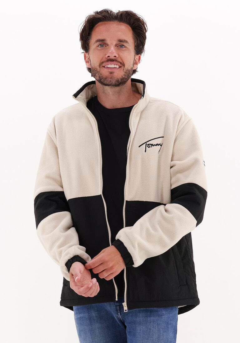 TOMMY JEANS ecru tommy jeans jack tjm mix media retro jacket