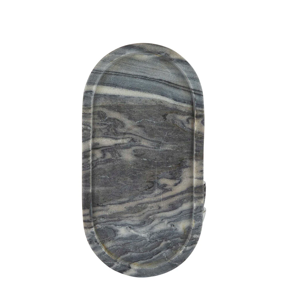 Bahne Interior  Oval marmor bakke - grå