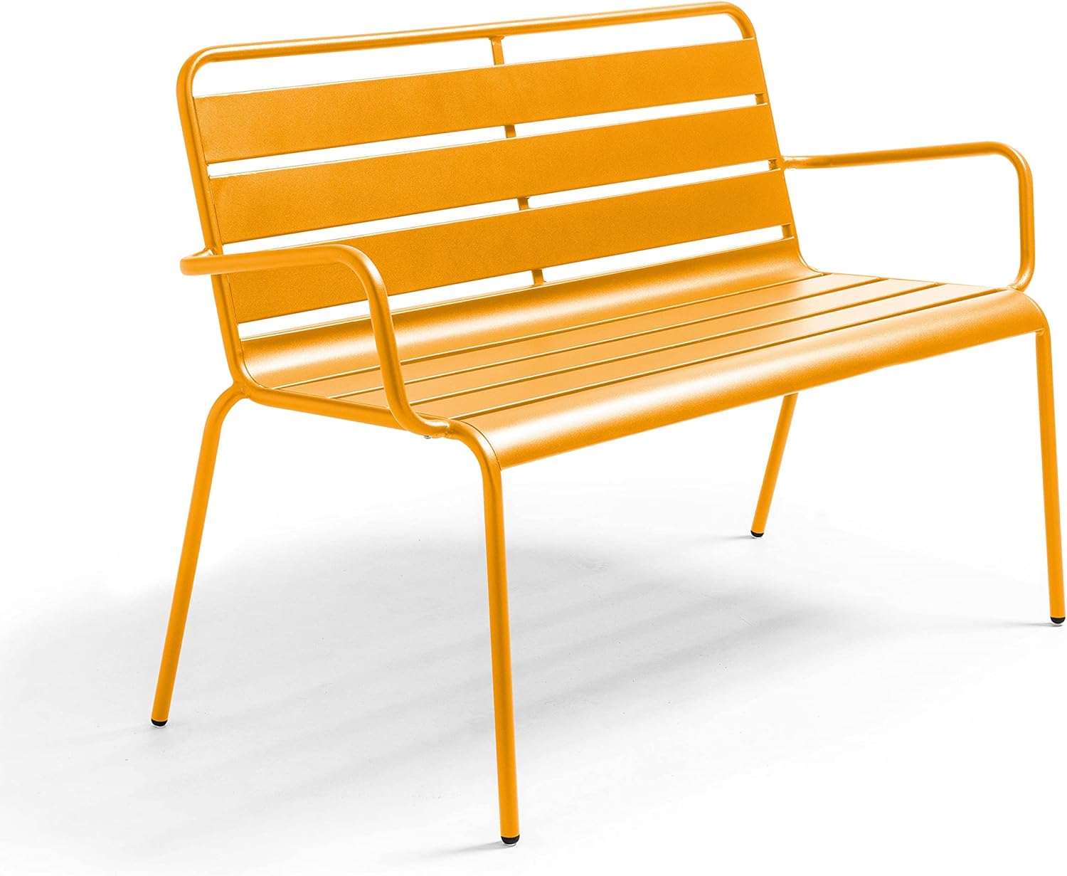 Oviala Gartenbank aus Metall, Gelb – Palavas