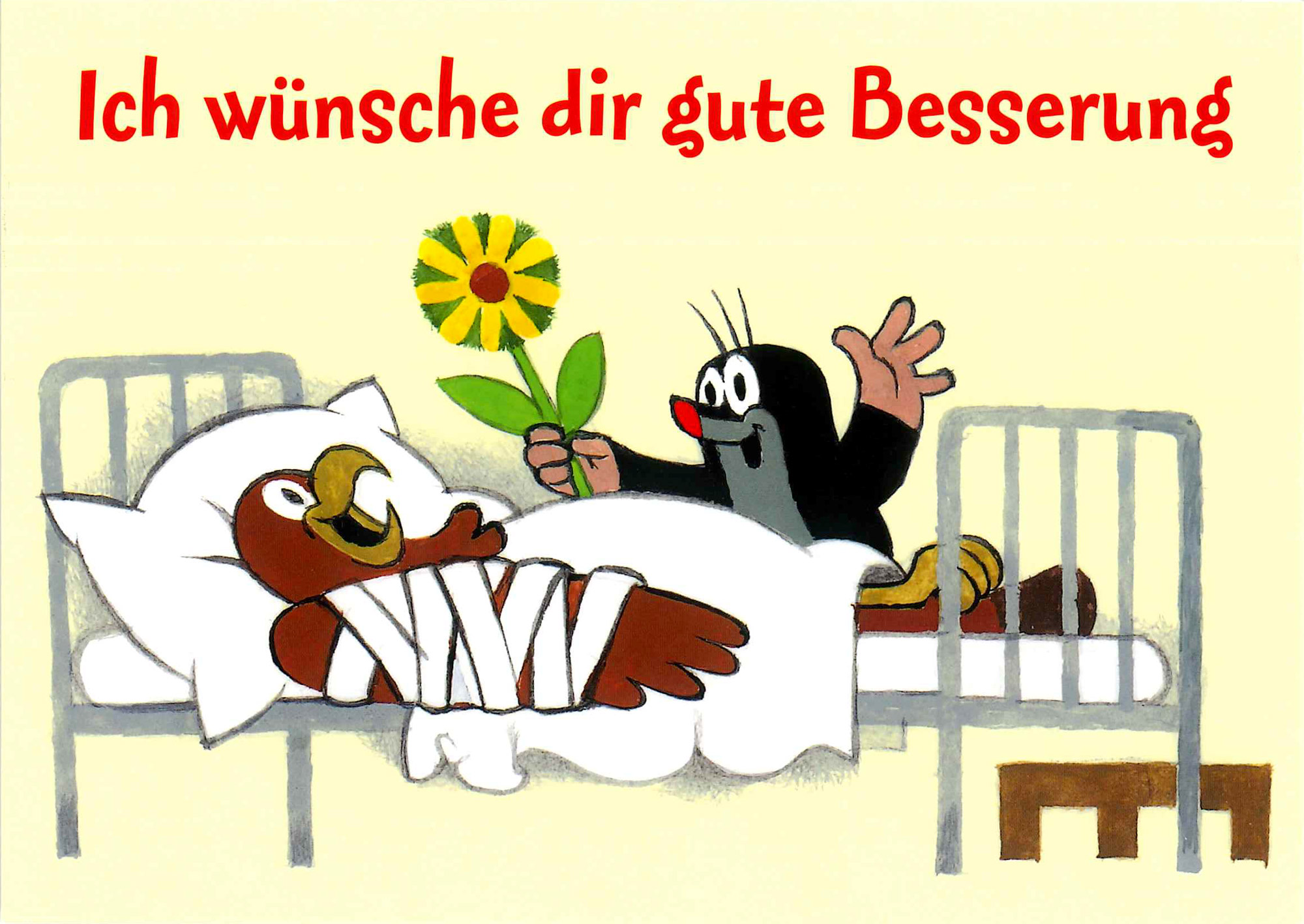 Postkarte 'Kleiner Maulwurf - Gute Besserung' günstig bestellen
