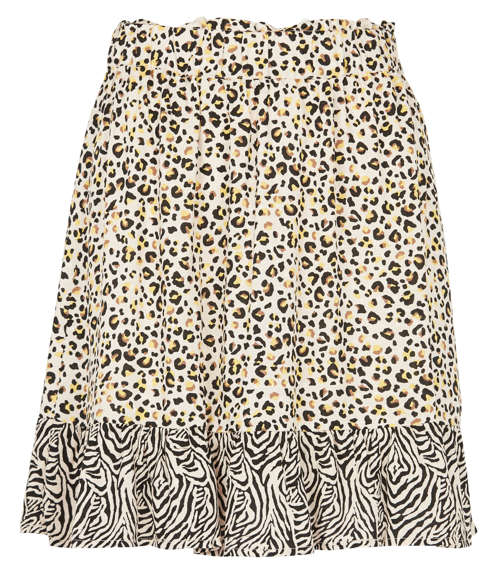 Jupe courte imprimée | Beige