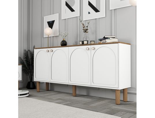CONCEPT1 - Bahut Bohem blanc 180 x 35 x 84cm