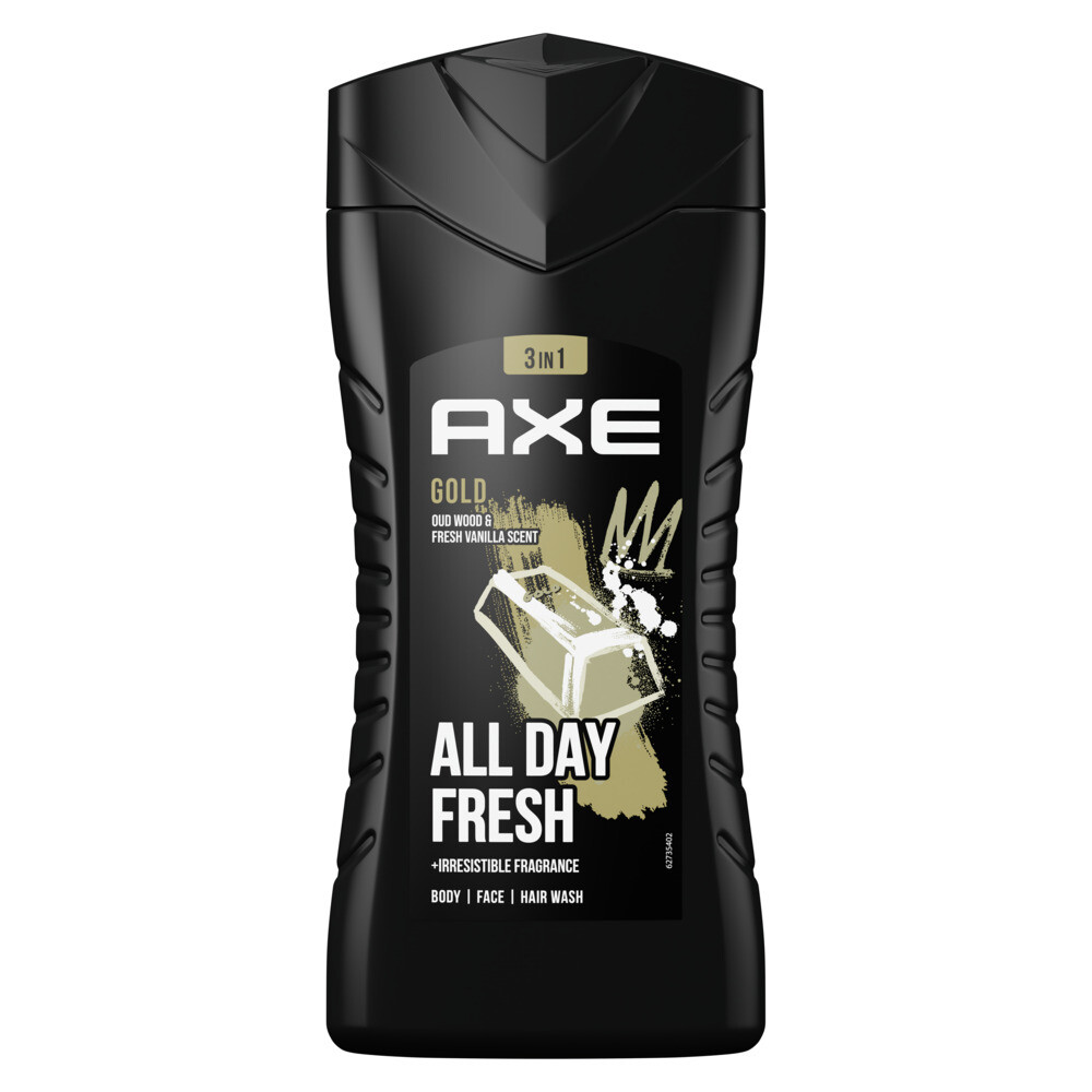 6x Axe Douchegel Gold Oudwood en Vanille250 ml